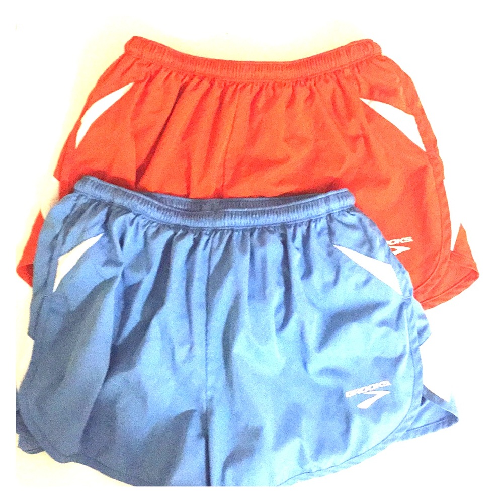 Two pairs of Brooks running shorts